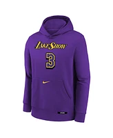 Nike Big Boys and Girls Anthony Davis Purple Los Angeles Lakers 2024/25 City Edition Name Number Pullover Hoodie