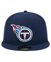 New Era Men's Navy Tennessee Titans Main 59FIFTY Fitted Hat