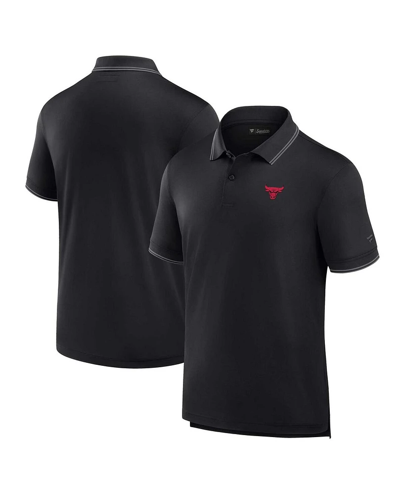 Fanatics Men's Black Chicago Bulls Front Office Polo