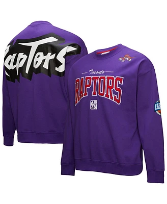 Mitchell & Ness Men's Purple Toronto Raptors Hardwood Classics There Back 2.0 Vintage Pullover Sweatshirt