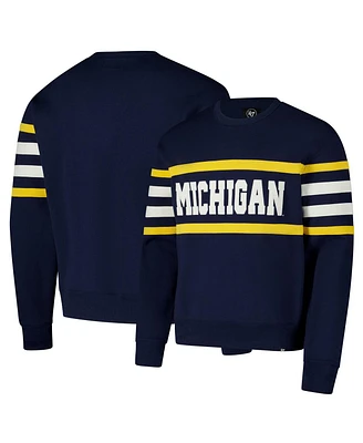 '47 Brand Men's Navy Michigan Wolverines Coaches Collection Pullover Sweatshirt