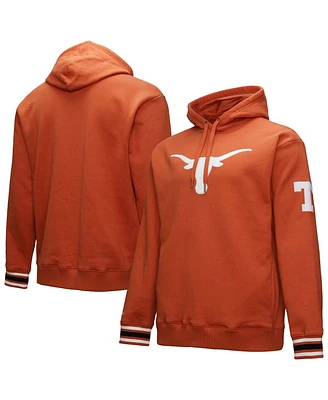 Mitchell & Ness Men's Texas Orange Longhorns Chainstitch Fleece Pullover Hoodie