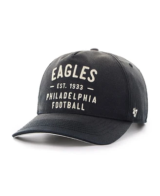 '47 Brand Men's Black Philadelphia Eagles Dusted Laramie Unstructured Hitch Adjustable Hat