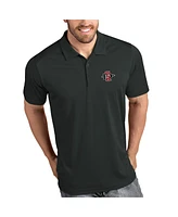 Antigua Men's Charcoal San Diego State Aztecs Tribute Polo