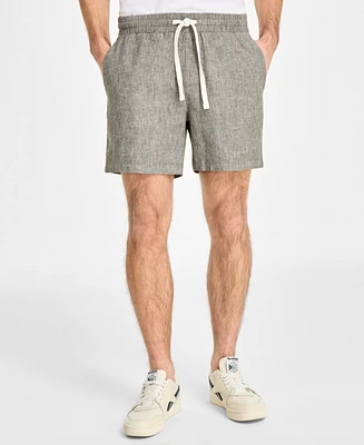 Sun + Stone Men's Chase Regular-Fit 6" Linen Blend Shorts, Exclusively at Macy's