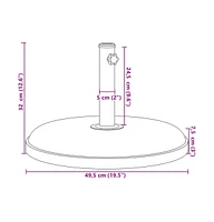 Parasol Base for 1.3"/1.4"/1.5" Poles 55.1 lb Round