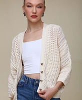 Avec Les Filles Women's Dolman V-Neck Cardigan