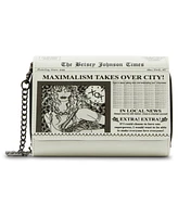 Betsey Johnson Newspaper Printed Small Crossbody Bag