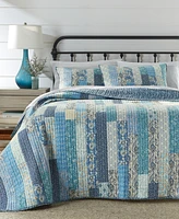 Charter Club Indigo Stripe Artisan 3-Pc. Quilt Set, Full/Queen, Exclusively at Macy's