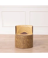 ECR4Kids SoftZone Tree Log Chair, Chocolate