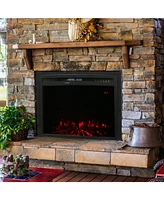 Contemporary Comfort Indoor Electric Fireplace Recessed Insert with Led Lights