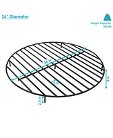 Inch Round Heavy-Duty Steel Fire Pit Grate - For Outdoor Firepits