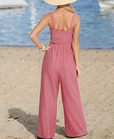 Women's Square Neck Wide Leg Jumpsuit