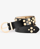 I.n.c. International Concepts Bubble Stud Faux-Leather Belt, Exclusively at Macy's