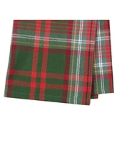 27' X 18" Axel Plaid Woven Cotton Kitchen Dish Towel, Red, White and Green Plaid