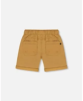 Deux par Boy Stretch Twill Short Tan - Toddler|Child