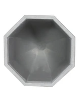 Modern Faceted 14.75" Polyresin Geometric Planter - Flower Pot for Indoor or Outdoor Use