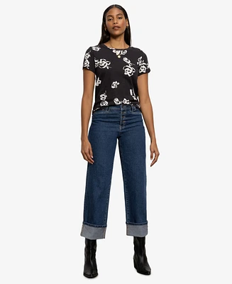 Sanctuary Women's Luna Mid-Rise Skinny Cuffed Jeans