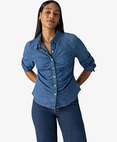 Sanctuary Women's Dream Girl Snap-Front Denim Shirt