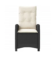 Reclining Patio Chairs 2 pcs with Cushions Poly Rattan