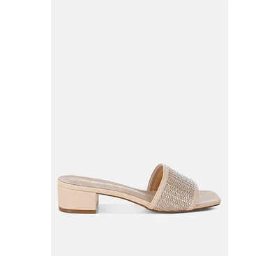 Gisella Raffia Slip On Sandals