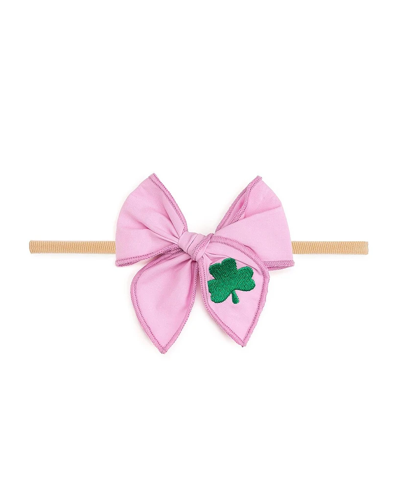 Sweet Wink Baby Girl's Shamrock St. Patrick's Day Coquette Bow Baby Headband