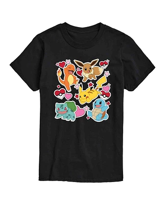 Airwaves Men's Pokemon Valentine's Day Short Sleeve T-Shirt