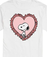 Airwaves Men's Peanuts Snoopy Heart Short Sleeve T-Shirt