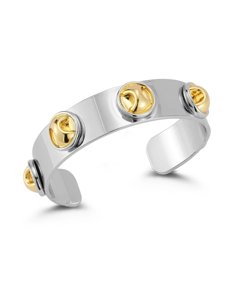 Rachel Zoe Gold and Rhodium Plated Bold Cuff Bracelet