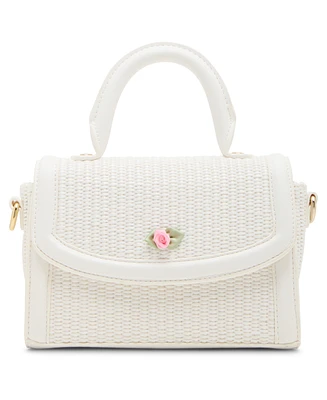 Madden Girl Veras Raffia Top Handle Satchel Bag