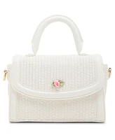 Madden Girl Veras Raffia Top Handle Satchel Bag