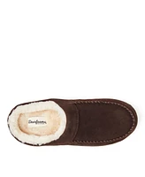 Dearfoams Men's Reed Genuine Suede Moccasin Toe Clog Slipper