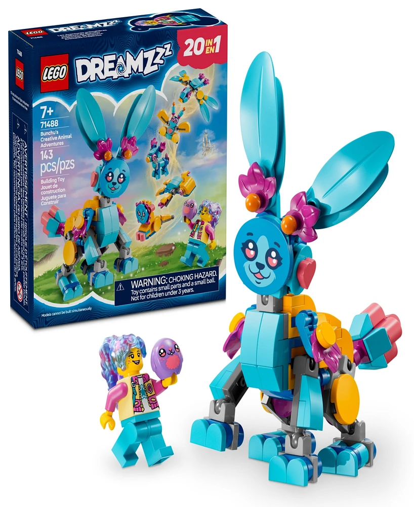 Lego DREAMZzz Bunchu's Creative Animal Adventures Building Set 71488, 143 Pieces