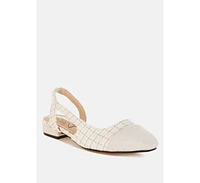 Karita Tweed Slingback Sandals