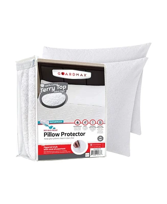 Guardmax Terry Cotton Waterproof Pillow Protector with Zipper