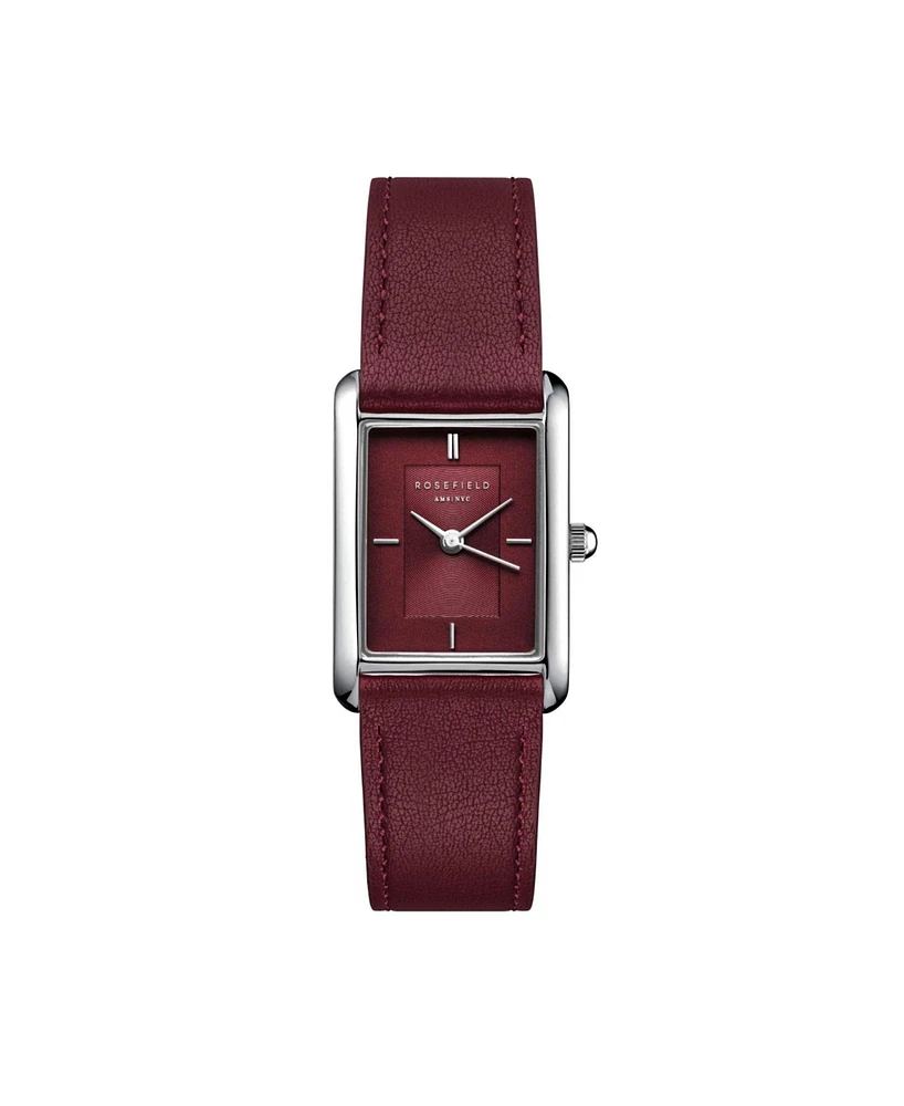 Rosefield Heirloom Women's Burgundy Leather Watch 30.6mm