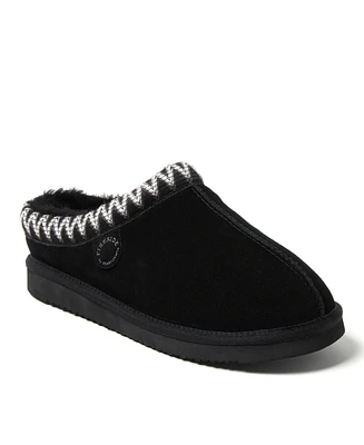 Fireside by Dearfoams Men's Grafton Genuine Shearling Clog Slipper with Taping