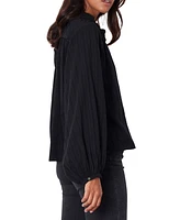 Paneros Clothing Women's Black Embroidered Midi Skirt
