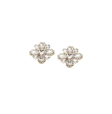 Cristal Flora Stud Earrings