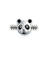 Bling Jewelry Two Tone Koala Panda Charm Bead for Tween Sterling Silver Fits European Bracelet