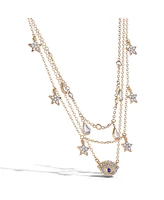 Jessica Simpson Gold-Tone Layered Necklace with Evil Eye and Star Charms