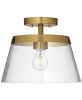 Possini Euro Everly 12" Wide Warm Brass Ceiling Light - Possini Euro Design