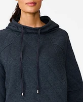 Cable & Gauge Women's Geo Quilted Hoodie Sweatshirt