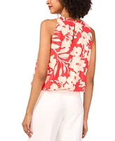 Vince Camuto Women's Floral-Print Bubble-Hem Top