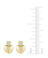 2-Pc. Set Diamond Double Heart Pendant Necklace & Matching Stud Earrings (1/10 ct. t.w.) Sterling Silver or 14k Gold-Plated