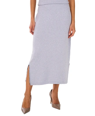 Vince Camuto Women's Whipstitched Midi Sweater Skirt