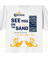 Corona See You On The Sand Men's White T-shirt-3XL