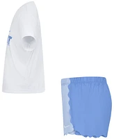 Nike Little Girls 2-Pc. Swoosh Motion Wavy Short Set