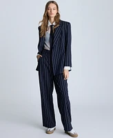 Kenneth Cole Women's Pinstriped Wide-Leg Pants