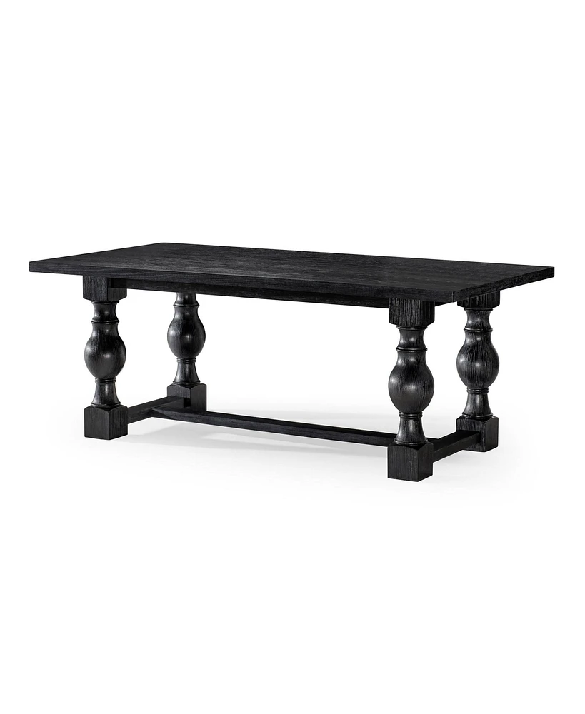 Maven Lane Leon Traditional Wooden Dining Table in Antiqued Finish